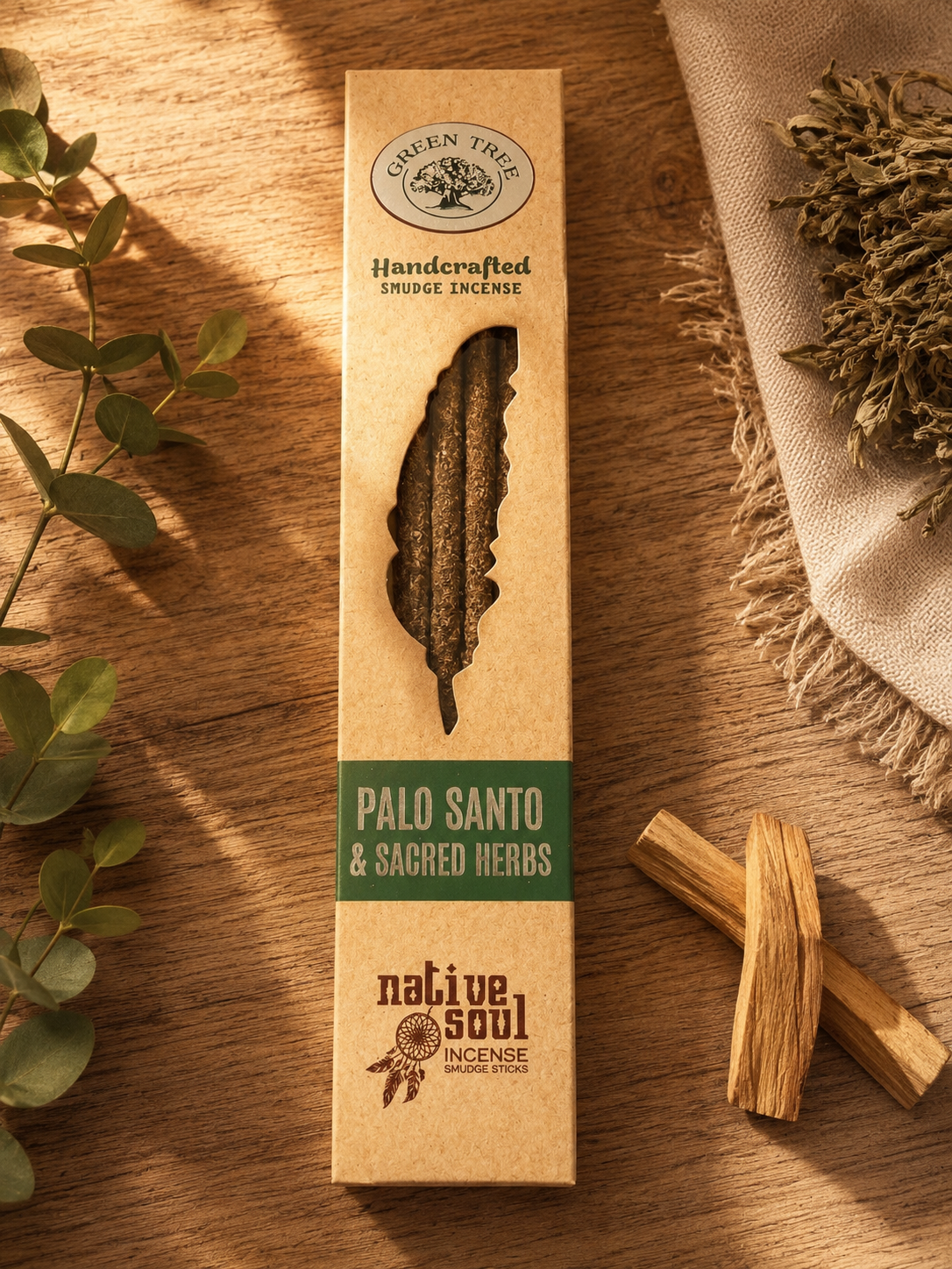 Handgefertigte Smudge Räucherstäbchen - Palo Santo & Sacred Herbs