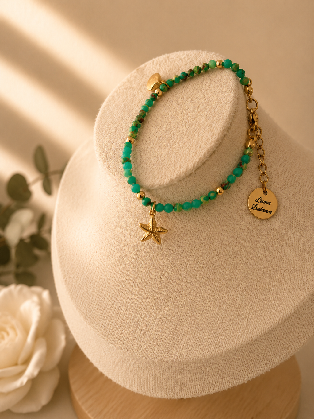 Summer Vibes Armband – Türkis & Seestern
